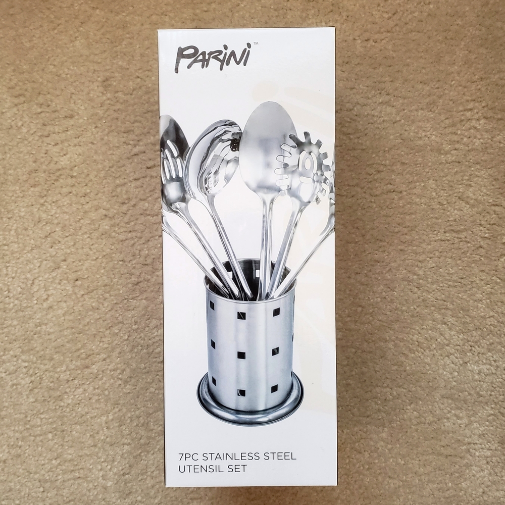 NEW Parini 7-Piece Stainless Steel Serving Utensil Set kitchen home dining